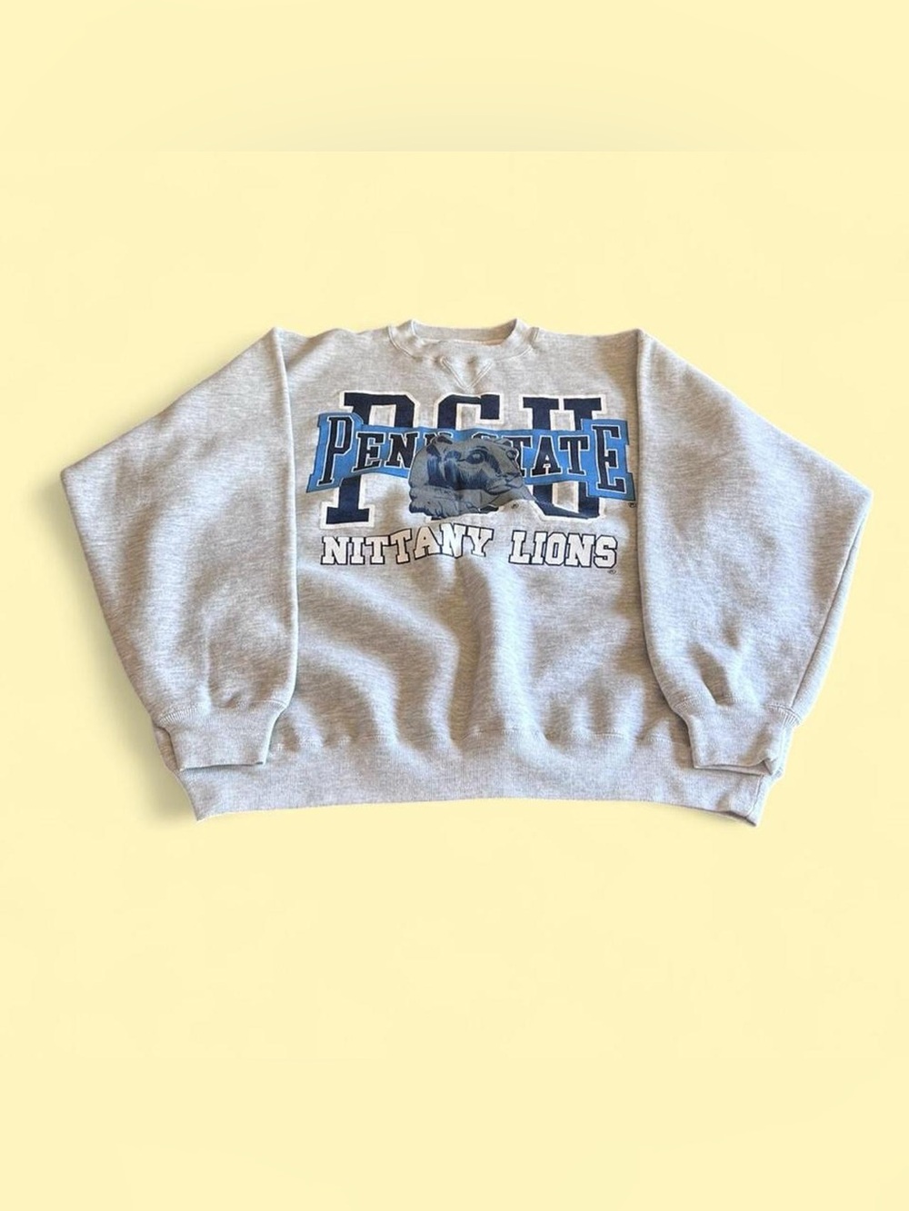 Vintage Penn State Nittany Lions Sweatshirt Grey Blue Big Logo XL Galt Sand